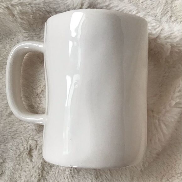 Magenta White JOLLY Mug with red interior and script - Picture 3 of 8